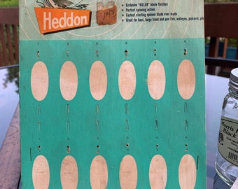 Heddon Toni Lure Cardboard Standup Counter Display Original Vintage