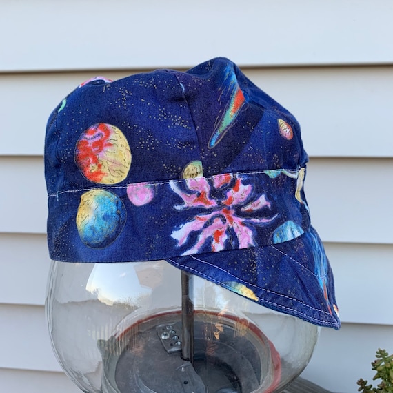 Planets Solar System Welders Cap Vintage Bikers M… - image 1