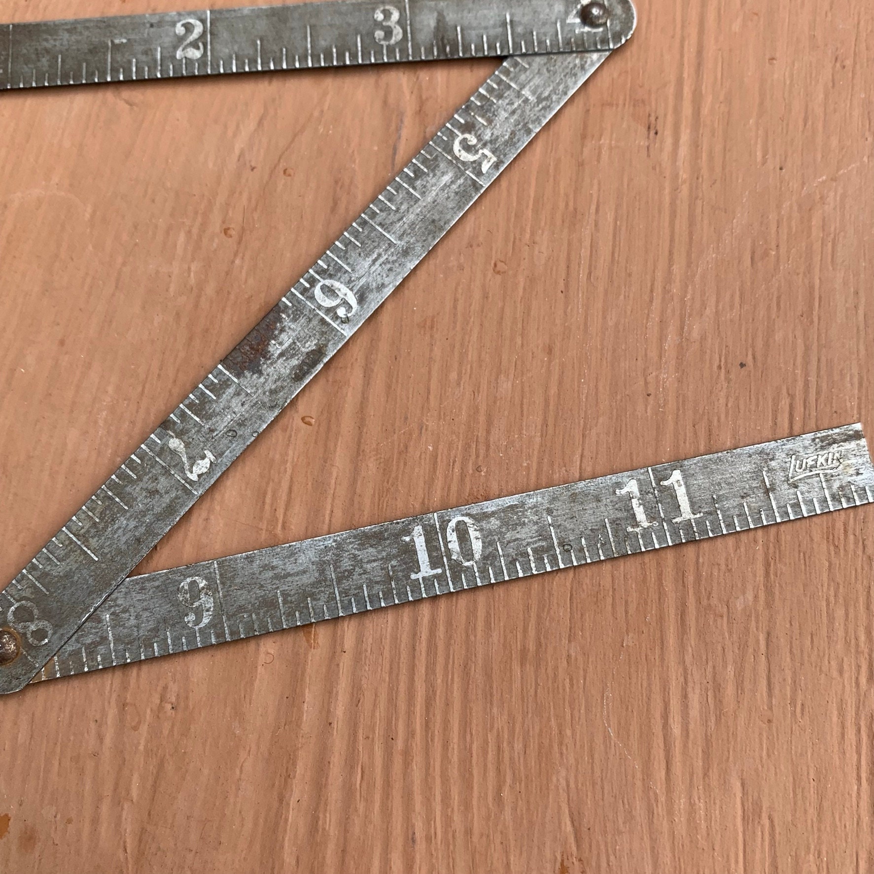 Lufkin Metal Folding Ruler in Original Sleeve Adv. American Etsy