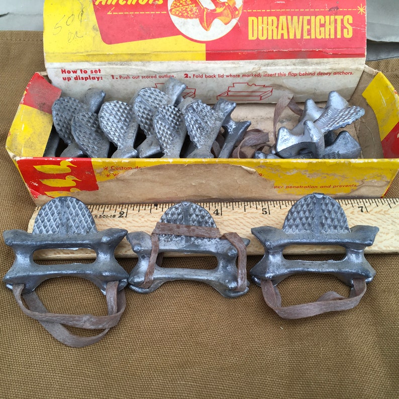 Duraweights Vintage Duck Decoy Anchors Old Sporting Goods Etsy