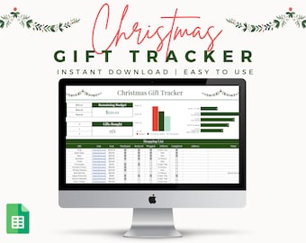 Weihnachten Geschenk Tracker & Budget Planer Vorlage | Spreadsheet Weihnachtsgeschenk Organizer | Weihnachten Budget Tracker | Weihnachtsgeschenk Tracker