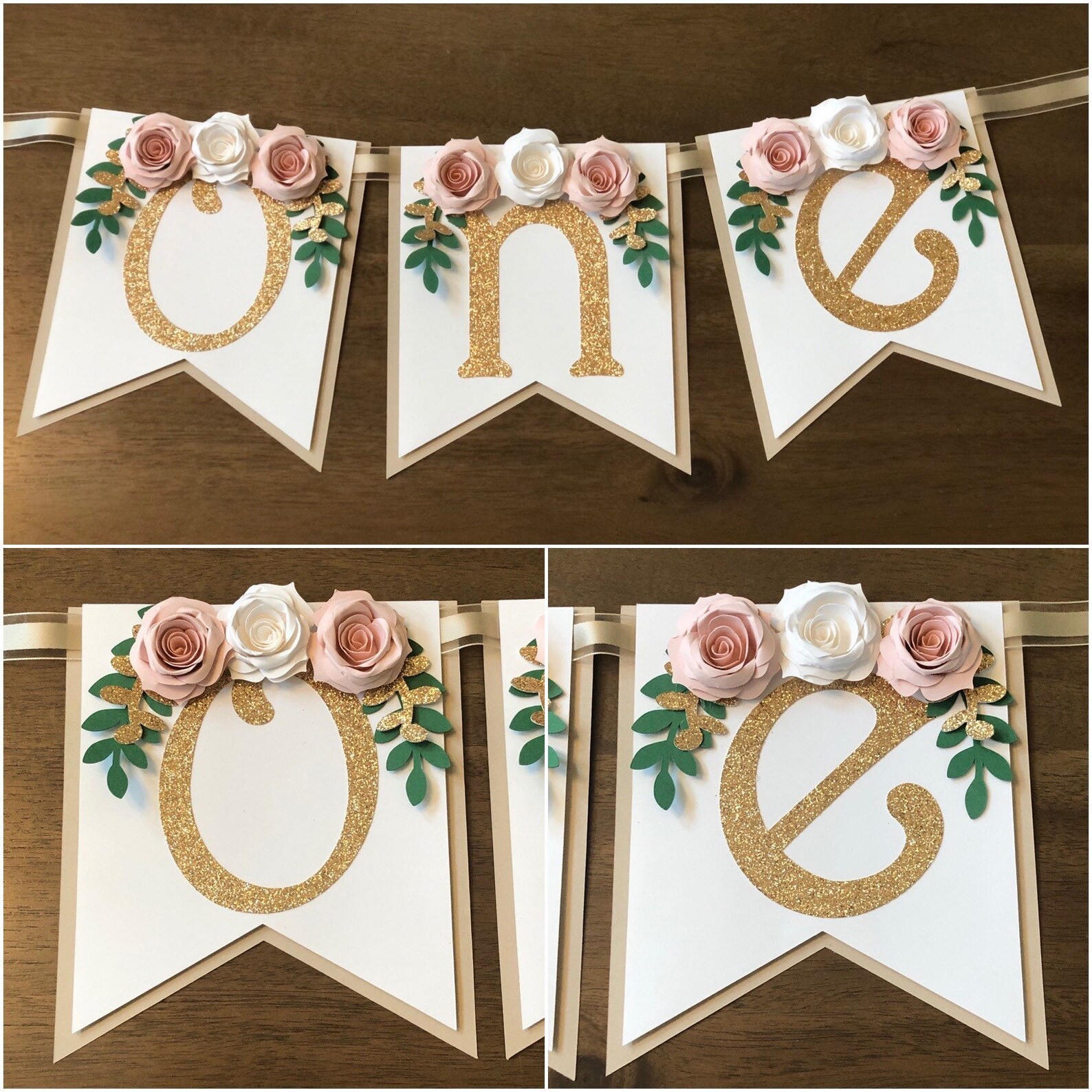 ONE Floral High Chair Banner First Birthday High Chair Etsy