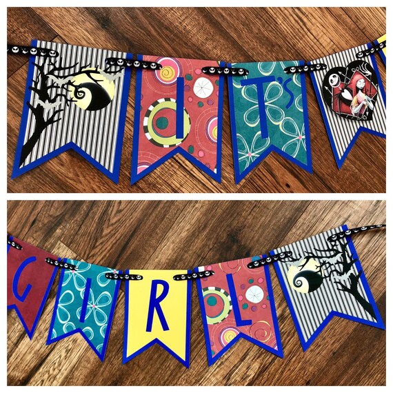 Nightmare Before Christmas Baby Shower Banner Nbc Banner Etsy