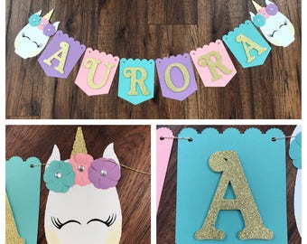 Glam Unicorn Name Banner, Glam Unicorn, Unicorn, Unicorn Name Banner, Matching Unicorn Name Banner