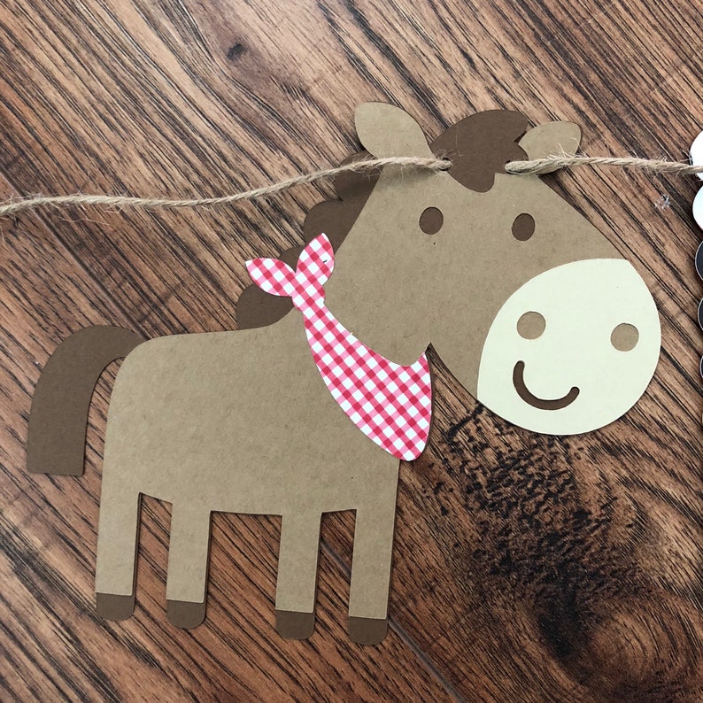Tractor Barnyard Name banner Farm Birthday Banner Cow Print Banner Farm Theme Happy Birthday Banner Farm Theme Barnyard Birthday
