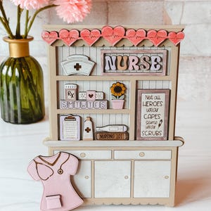 Mini Nurse Hutch DIY Kit: Shelf Sitter Decor