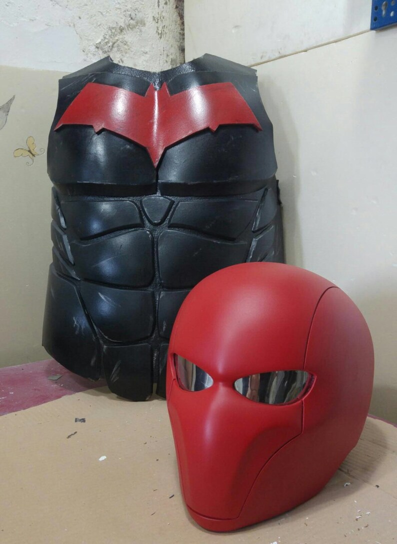 Red Hero Chest Armor helmet Combined Available Cosplay Etsy