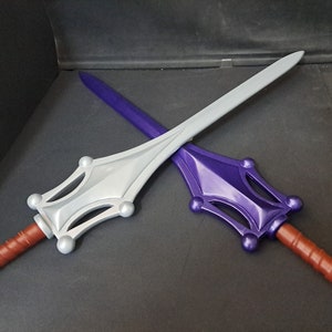 Power Sword He-Man Masters of the Universe cospay costume inspired weapon  silver and purple