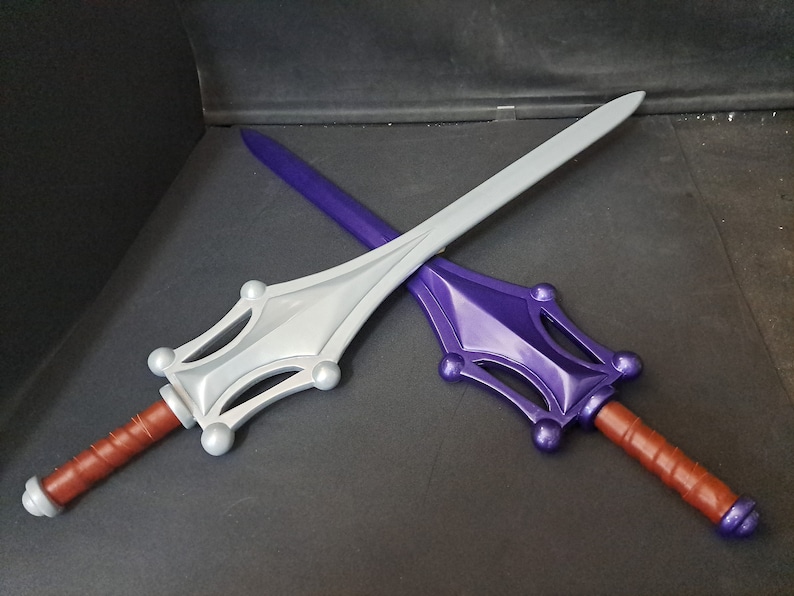 Power Sword He-Man Masters of the Universe cospay costume inspired weapon  silver and purple