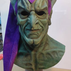 Green Goblin Cosplay  Mask/Cowl and Purple Hood