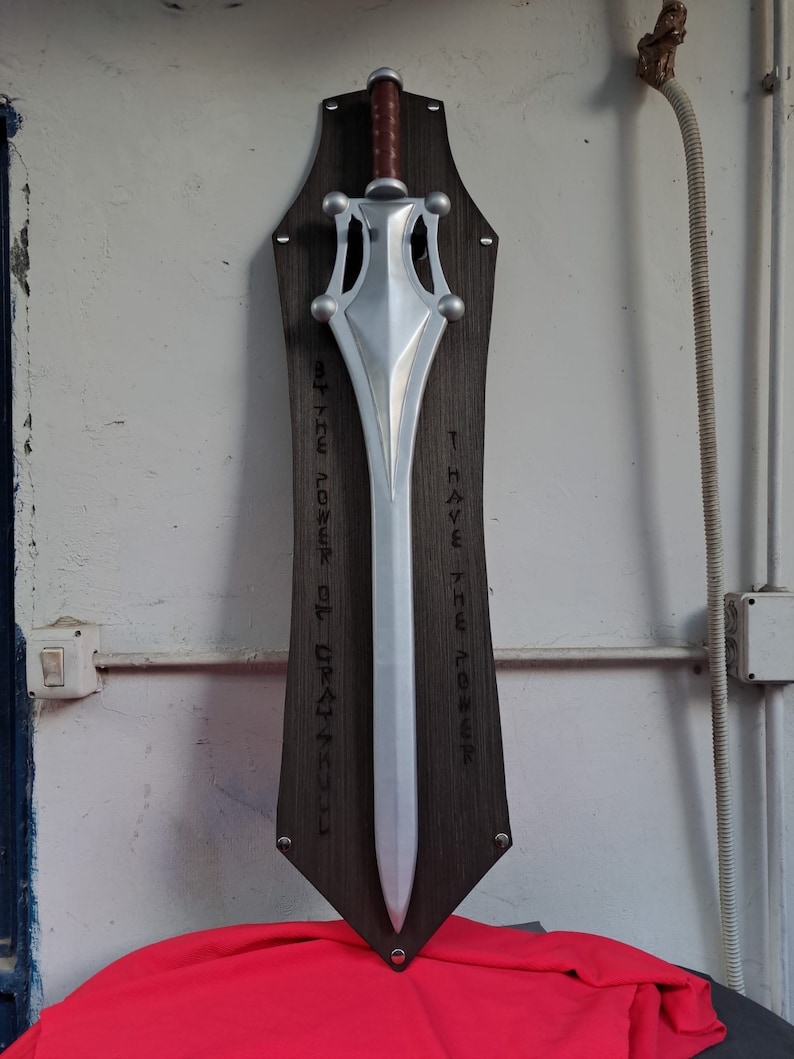 Power Sword He-Man Masters of the Universe cospay costume inspired weapon  silver and purple