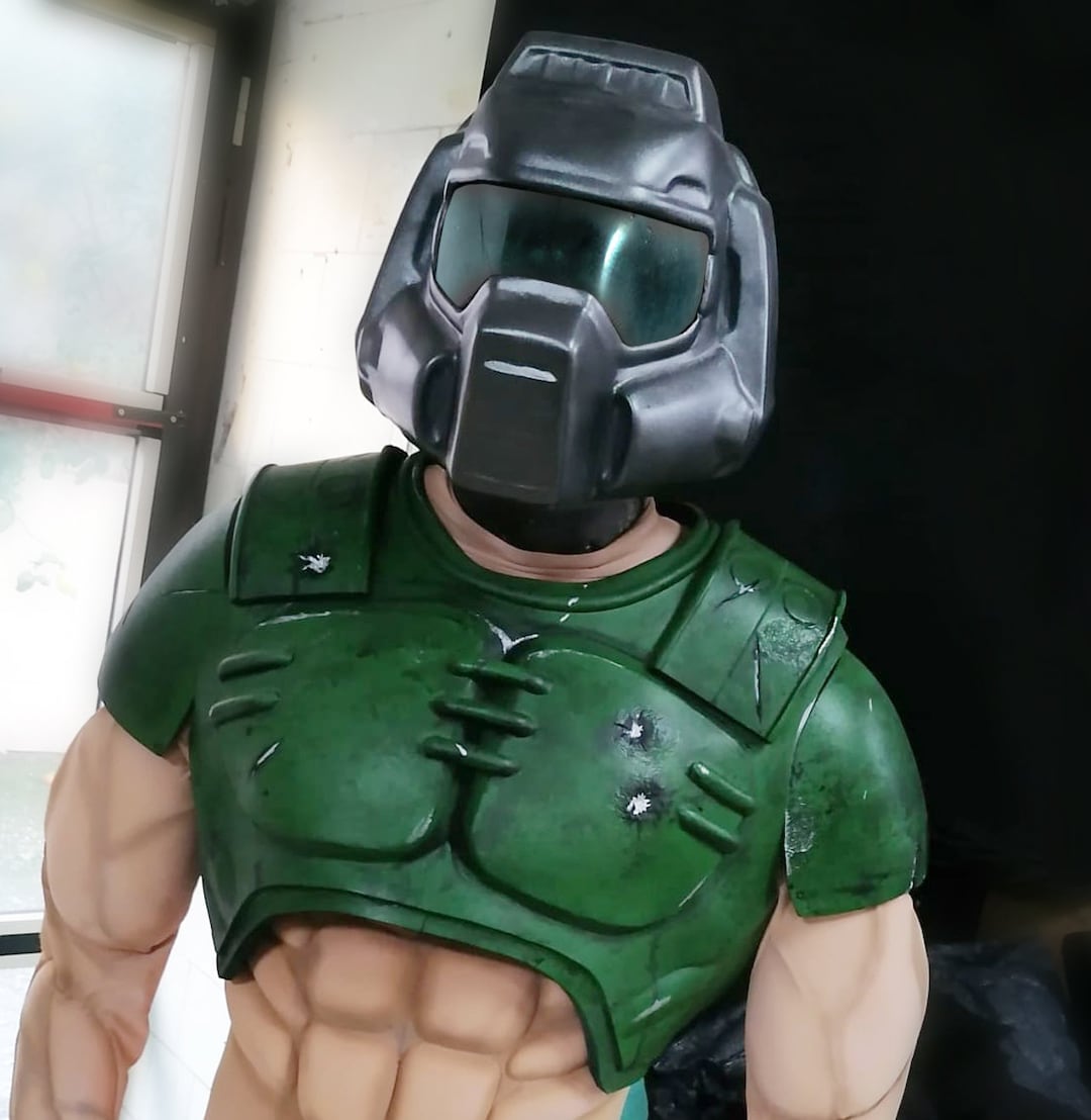 Doomguy/ Doom Marine/ Doom Slayer Bundle Armor/ Muscle T-shirt & Helmet ...