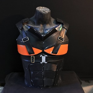Black Orange Fatal Stroke body armor cosplay