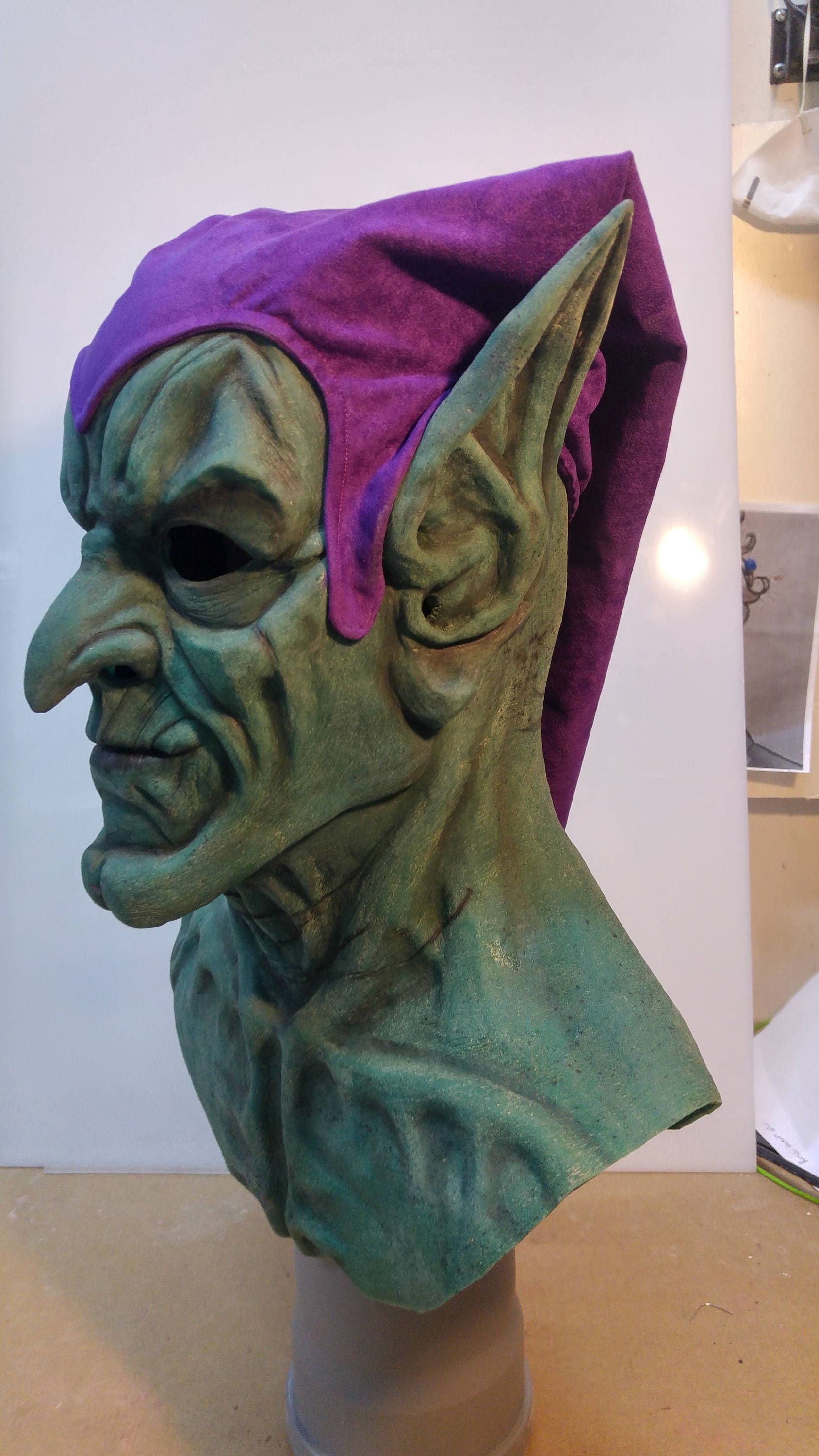 Green Goblin mask and cap | Etsy