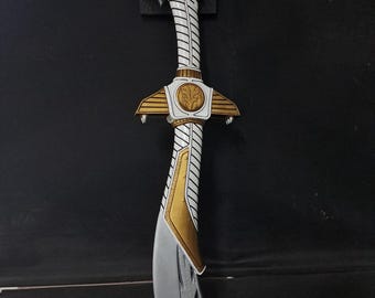 Accesorios de la espada Saba, Force Fighter White Ranger Cosplay (MOLDE DE RESINA)