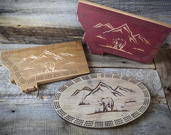 Bear Mountains Cribbage Board