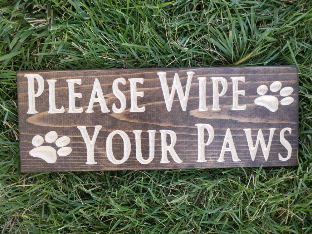 Please Wipe Your Paws Etsy UK