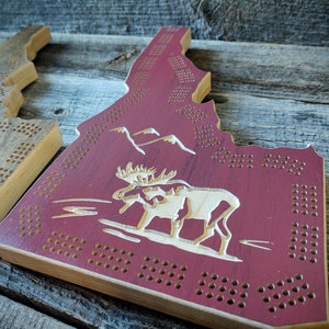 Mountain Moose Cribbage Board - Etsy