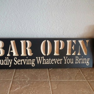 Bar Open sign