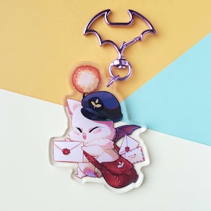 FFXIV Delivery Moogle 2.5&quot; Acrylic Charm Keychain