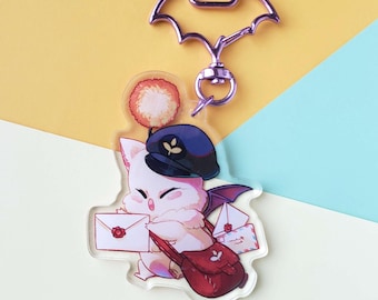 FFXIV Delivery Moogle 2.5" Acrylic Charm Keychain