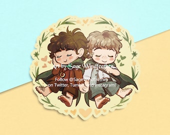 Frodo Baggins and Samwise Gamgee Vinyl Sticker