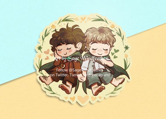 Frodo Baggins and Samwise Gamgee Vinyl Sticker
