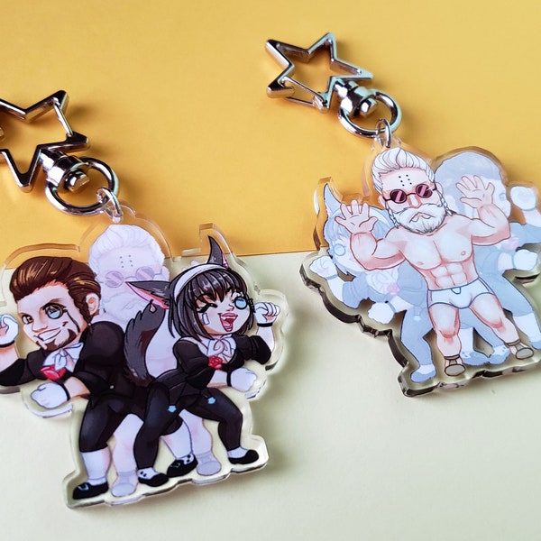 Hildibrand Manderville and Nashu FFXIV Final Fantasy XIV 2" Acrylic Charm Keychain