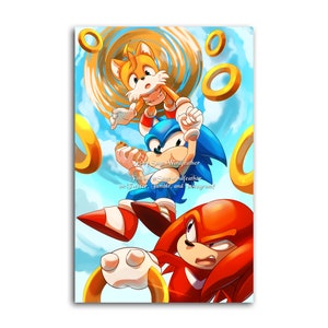 Sonic Tails and Knuckles 5x7&quot; or 11x17&quot; Print