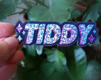 Tiddy 3" Glitter Vinyl Sticker
