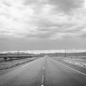 Marfa Texas Print FRAMED | Desert Road | Open Road Decor  | BW Travel Print | Living Room Art | Travel Photography | Southwestern Wall Art