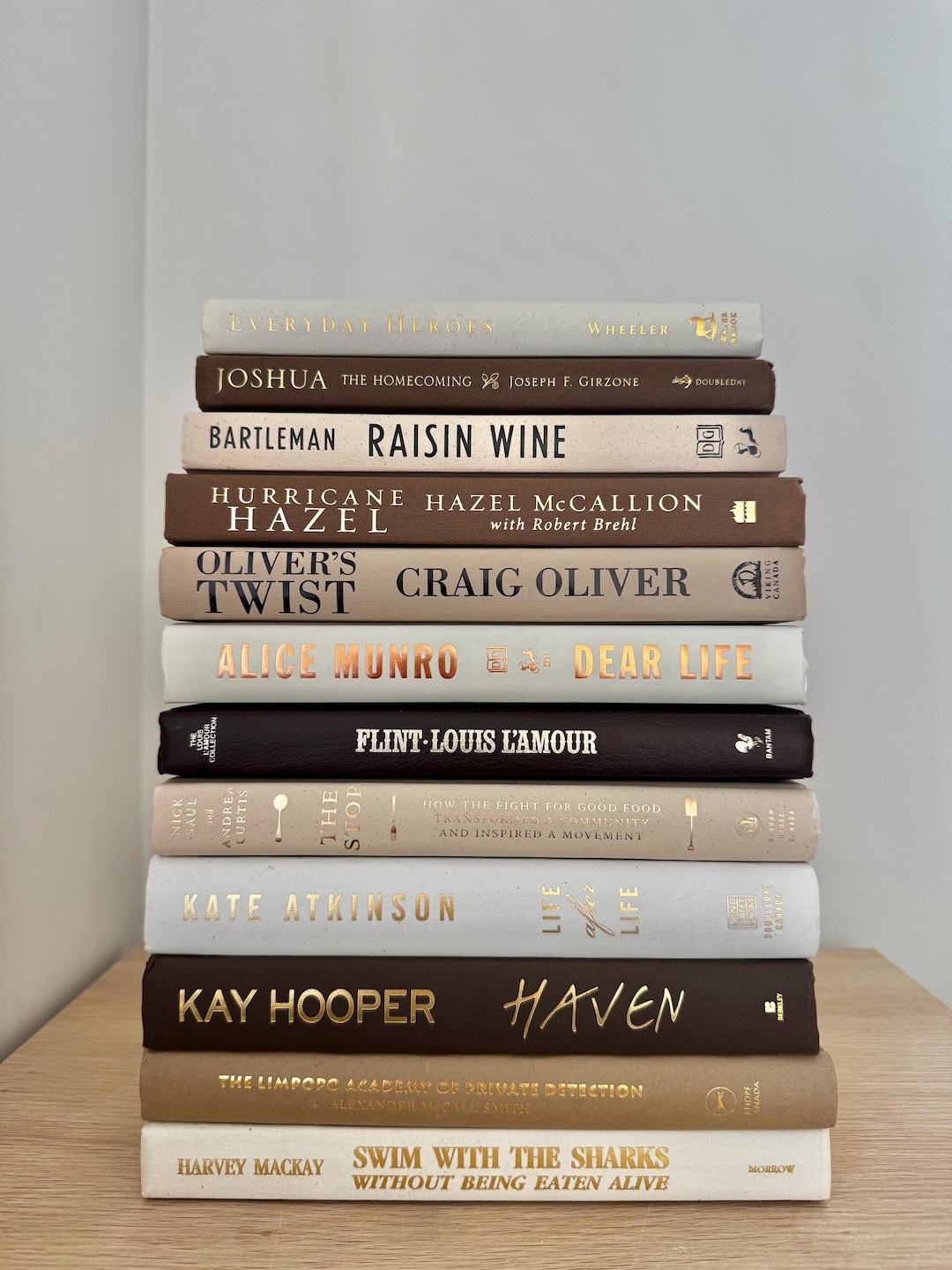 Book Stack Neutral Color Neutral Color Book Stack: Decorative Books for Interior Styling - Etsy