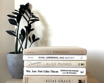 Beige Decorative Book Bundle: Modern Home Staging Books