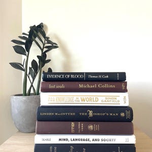Brown & Ivory Book Stack: Fall Home Decor, Themed Book Bundle