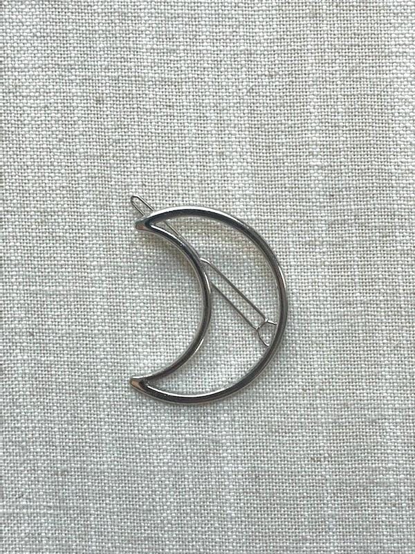 Geometric Crescent Silver Moon Hair Clip, Moon Barrette  display picture 1
