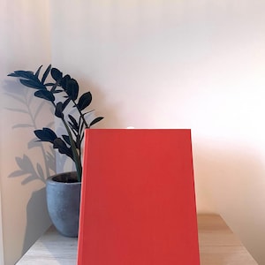 Orange coffee table book, single books, modern home, home decor, prop staging, interior homes, book set, decorative books, book sets