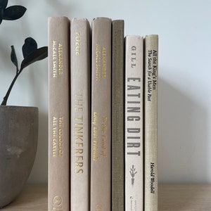 Taupe book stack, books, themed books, bundle set, home decor, farmhouse decor, neutral decor, decorative books