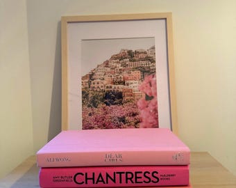 Roze decoratieve boekenstapel: Valentijnsdag woondecoratie