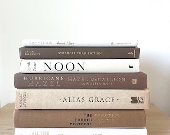 Neutral Decorative Book Set: Cream & Tan Themed Book Bundle
