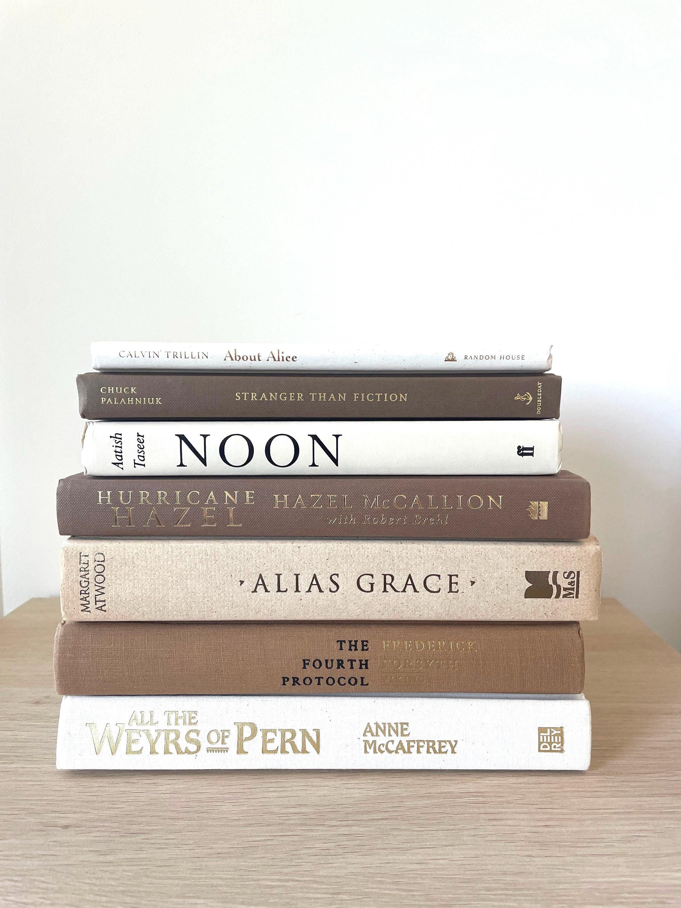 Cream and tan books, neutral book set, themed book bundles, colourful books, decorative books, home decor, bookish finds
