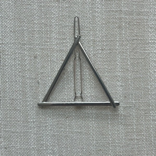 Geometric Silver Triangle Hair Barrette, Hair clips, Geometric clips, Hair barrette, Bridal pins, Silver clip, Her, Gifts,