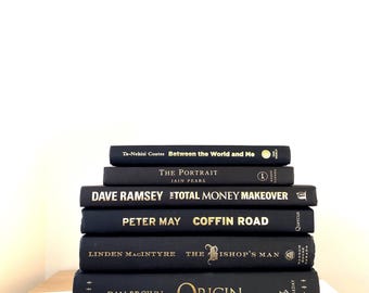 Black Decorative Book Stack: Modern Home Decor, Sustainable Design