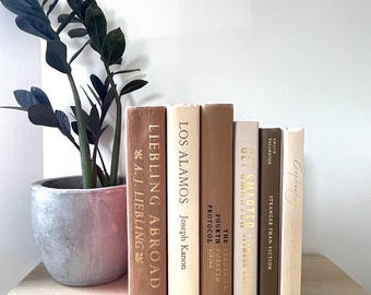 Tan and beige books, neutral books, coffee table books, tan books, decorative books, themed book sets, book accents, book deco
