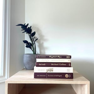 Decorative Book Stack: Cream & Brown Books for Interior Design