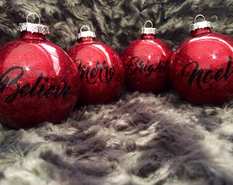 Buffalo Plaid Christmas Tree Ornaments Set Of 4 Merry Bright Believe Noel Red Sparkle Glass Ball Ornament Buffalo Plaid Christmas Tree Ornaments Set Of 4 Merry Bright Believe Noel Red Sparkle Glass Ball Ornament