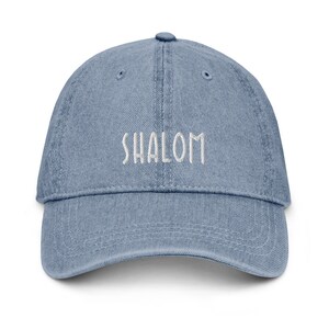 Shalom Denim Cap Dad Hat Abba personalizável