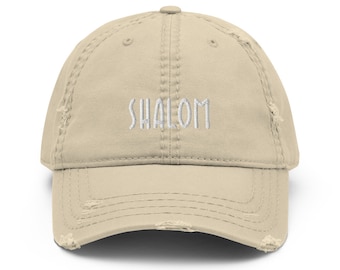 Shalom Distressed Dad Hat Abba Personnalisable