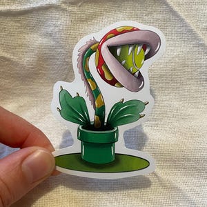 Marioplant | Mario-fanartsticker | Hoge kwaliteit