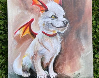 Estampado de cachorro de dragón - Ilustración de animales fantásticos