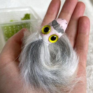 Artdoll - Cute Baby Snake - adoption - posable - grey and white
